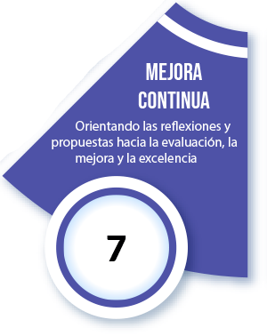 Orientando las reflexiones y propuestas hacia la evaluación, la mejora y la excelencia
